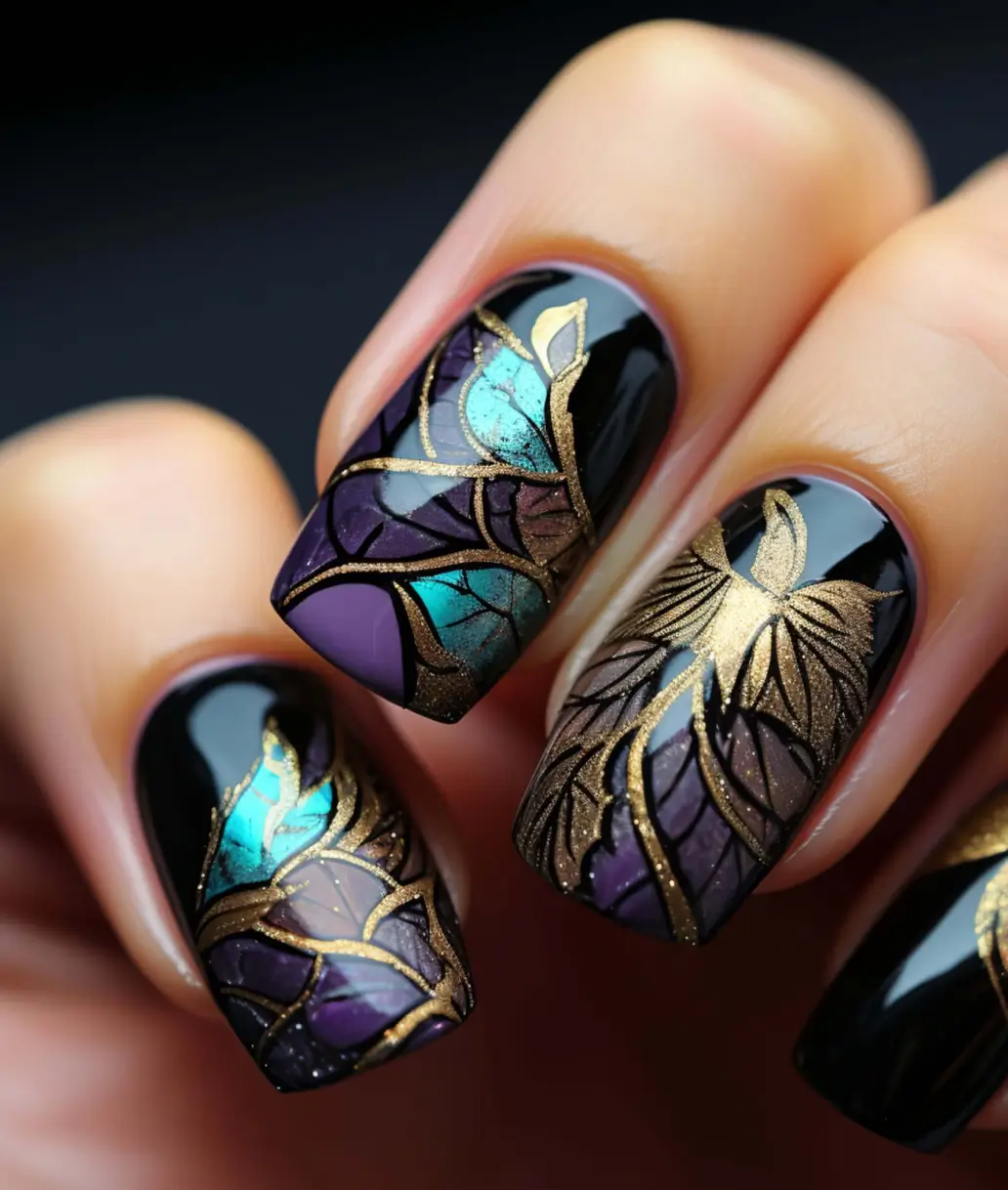 close-up-person-holding-black-gold-manicure