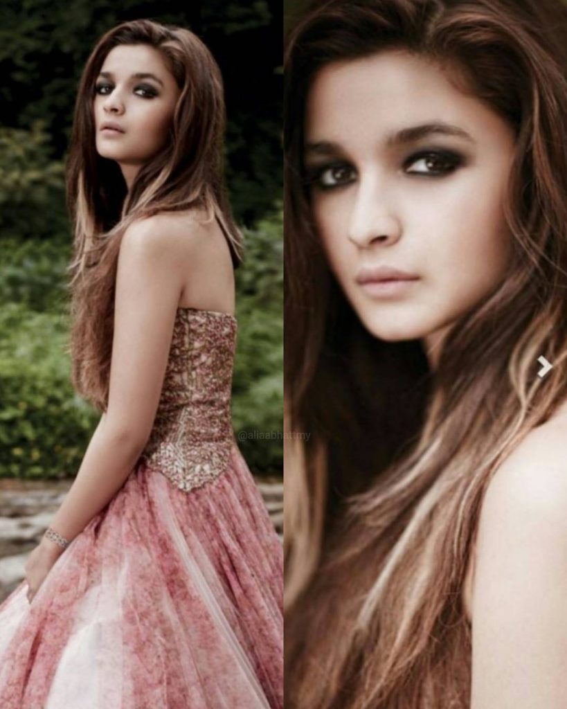 Alia Bhatt with smokey eyes