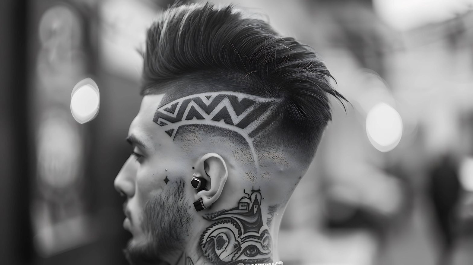 a boy with hair Tattoo