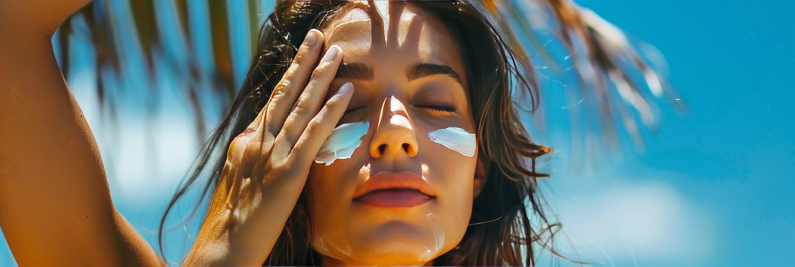 women protecting skin from sun