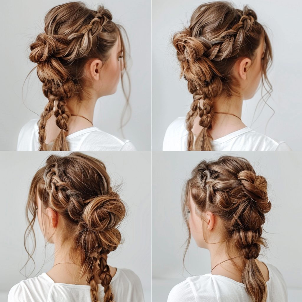 braided bun hairstyle