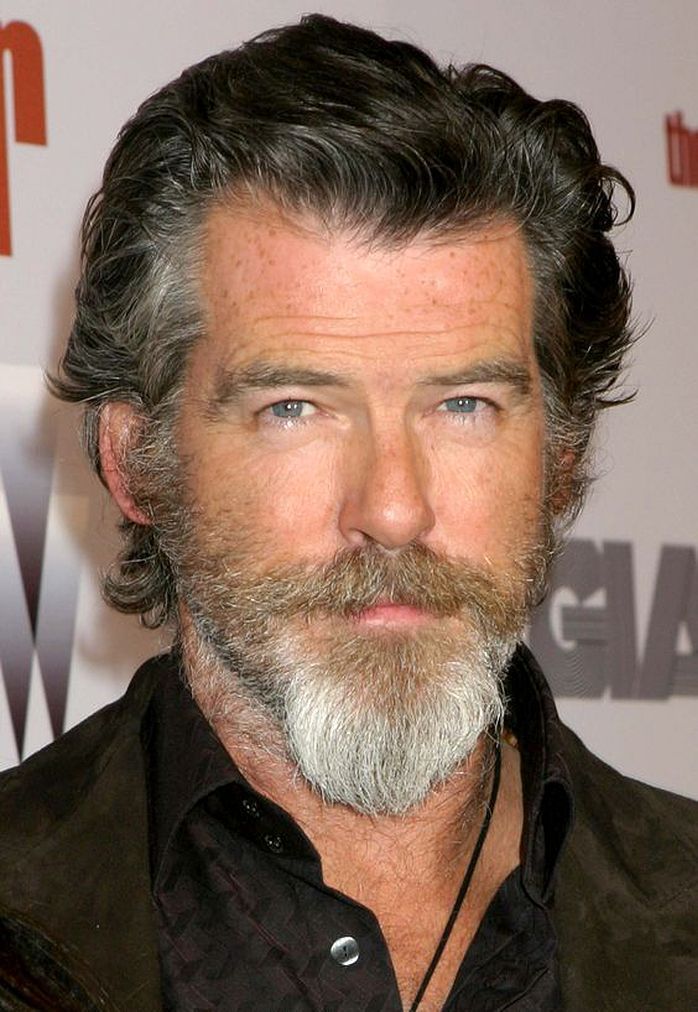 Mr. Pierce Brosnan with full beard