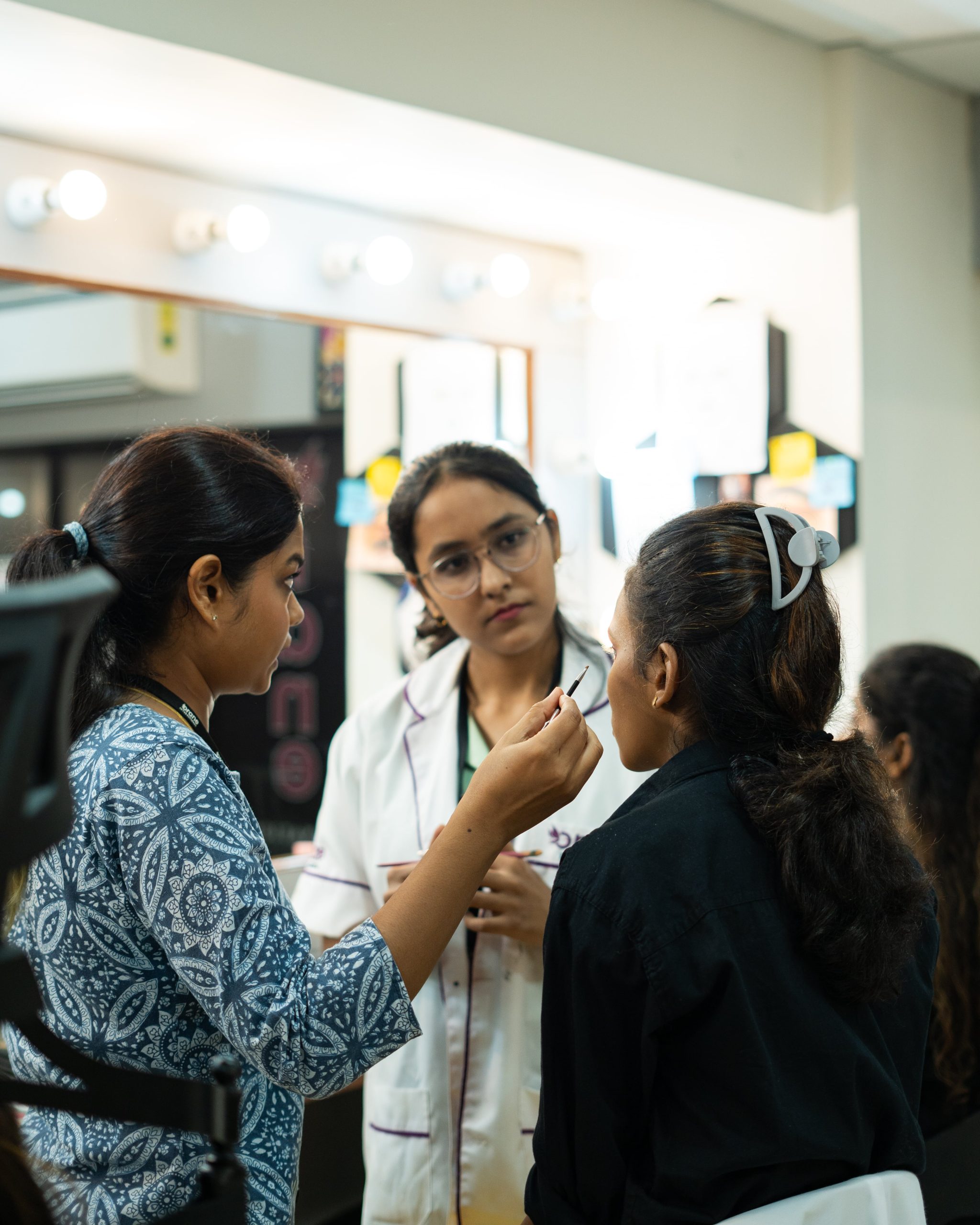 Orane students learning beauty skills