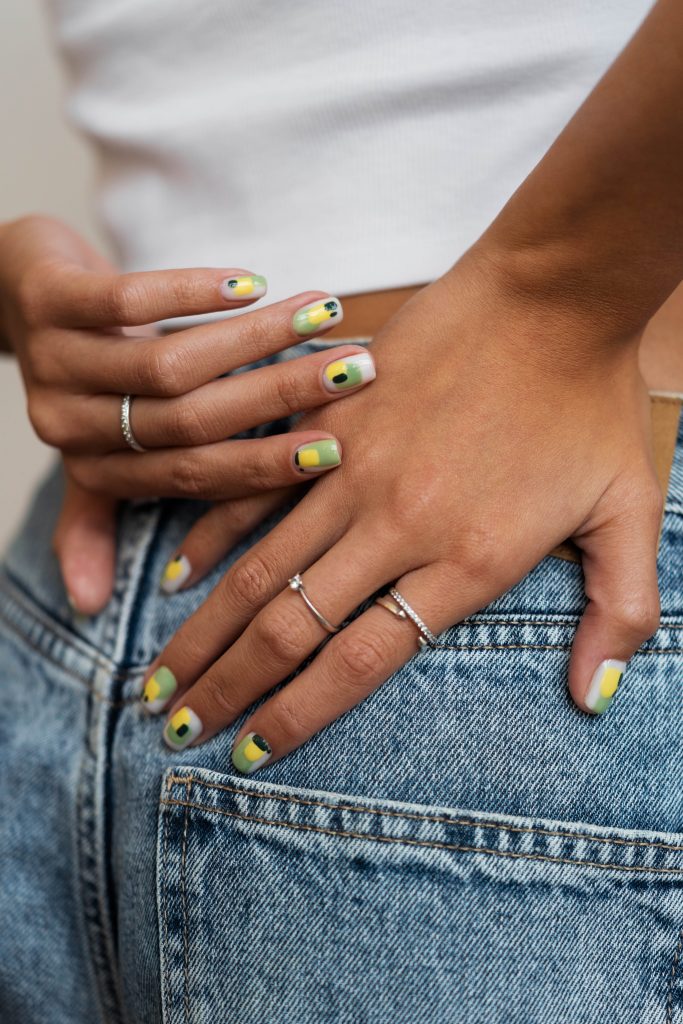 green french tip nails