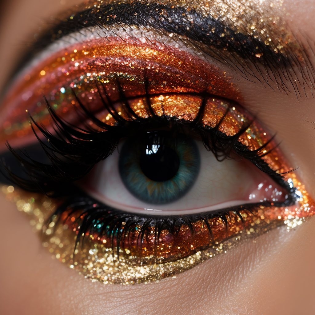 Glitter makeup look