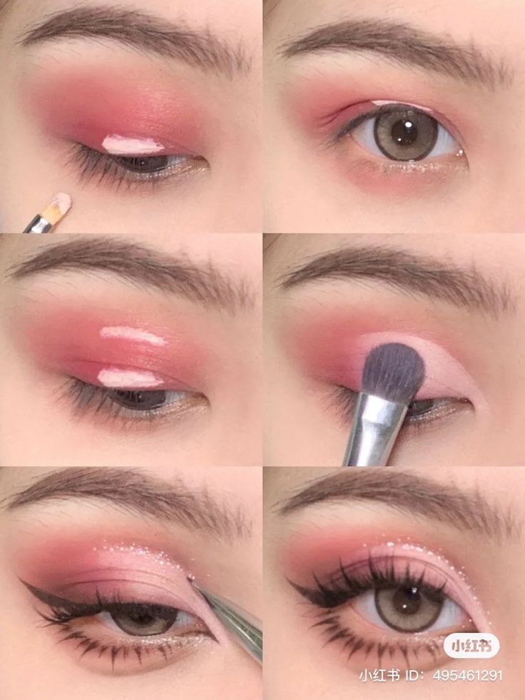 Light pink eye makeup