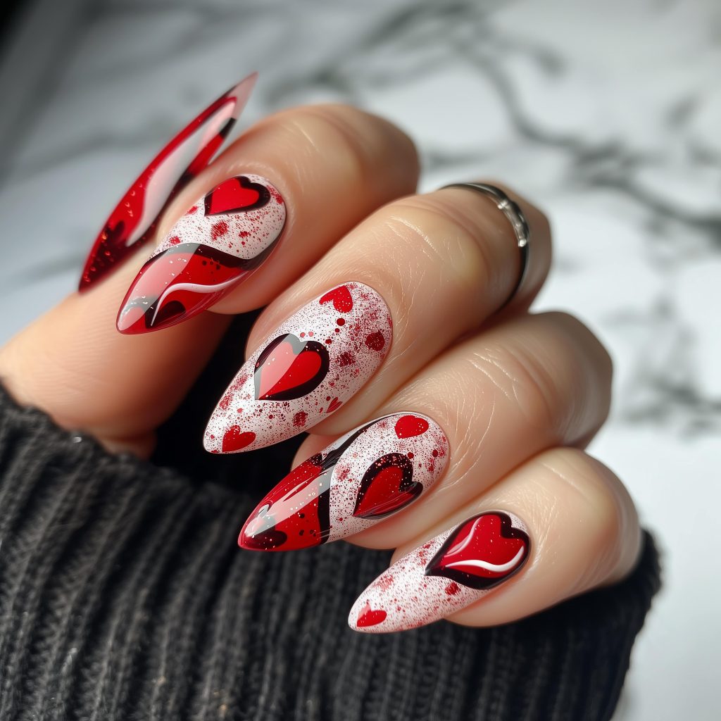 Heart nail art designs