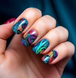woman-s-nails-with
