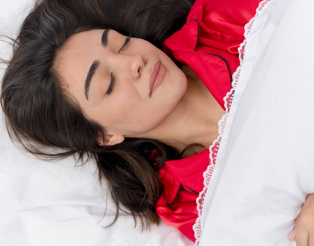 Sleeping with makeup on